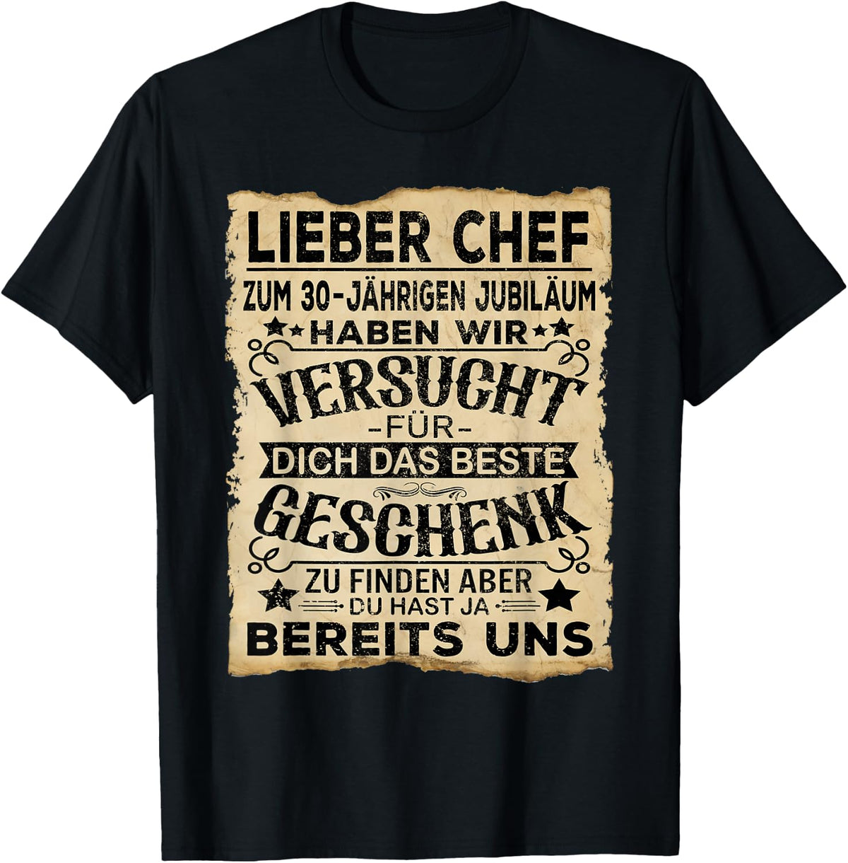 Dienstjubil?um & Firmenjubil?um Chef 30 J?hriges Jubil?um T-Shirt