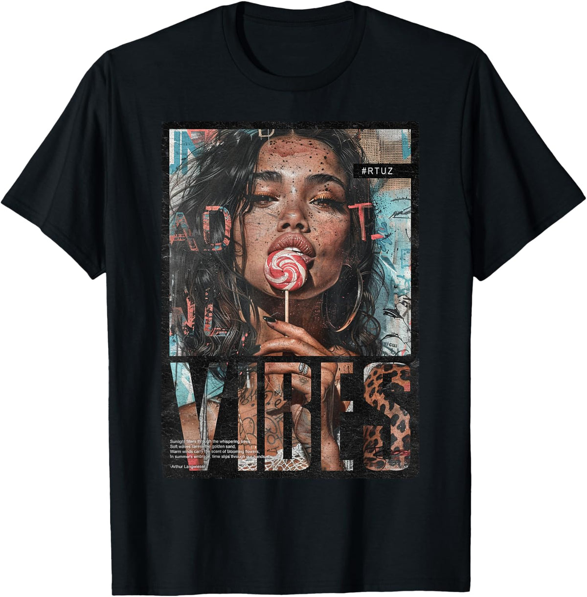 Vintage Girl Magazine Cover Template Sexy Pin-up , Black, S T-Shirt
