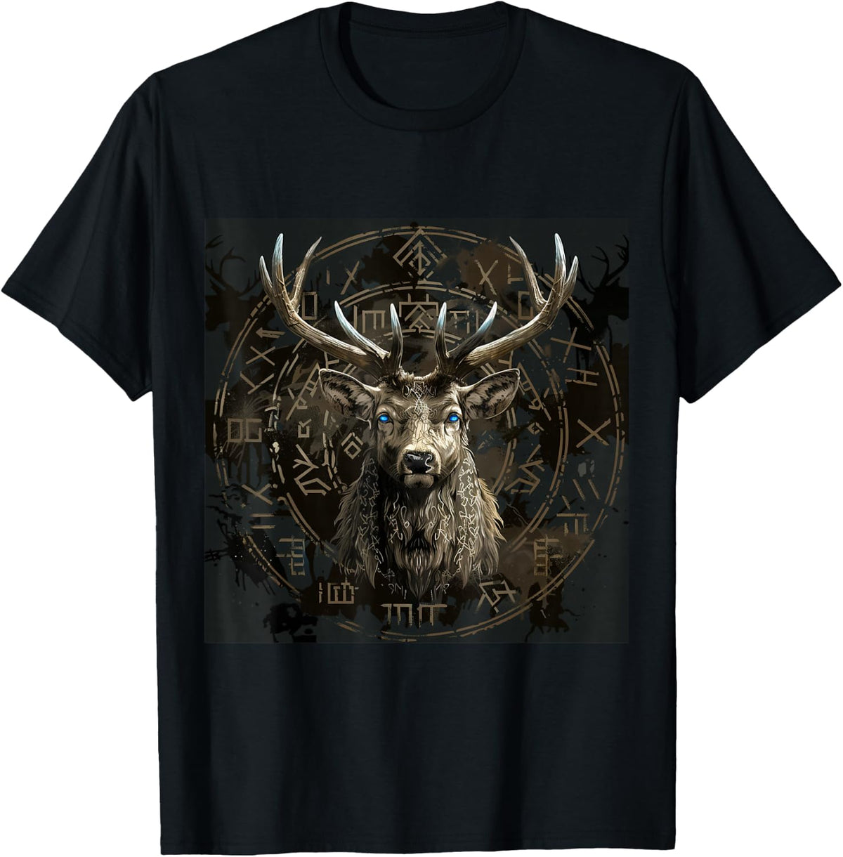 Viking Eikthyrnir Deer Runes Vikings Valhalla Germanen T-Shirt