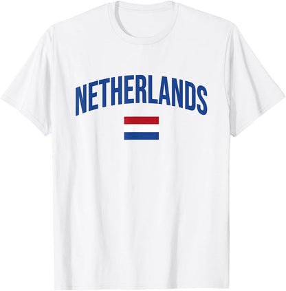 Netherlands - Flag of Netherlands - Throwback Design T-Shirt