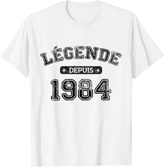 Birthday 40 Years Legend Since 1984 Birthday , grey, S T-Shirt