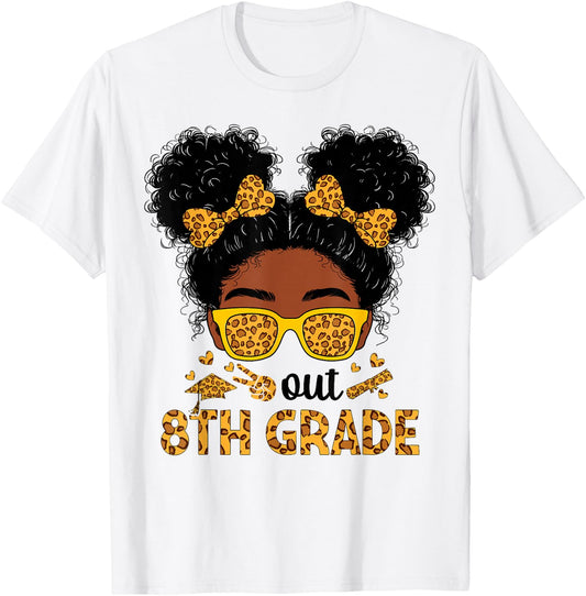 8th Grade Graduation Black Girls Shirt Peace Out 8th Grade T-Shirt