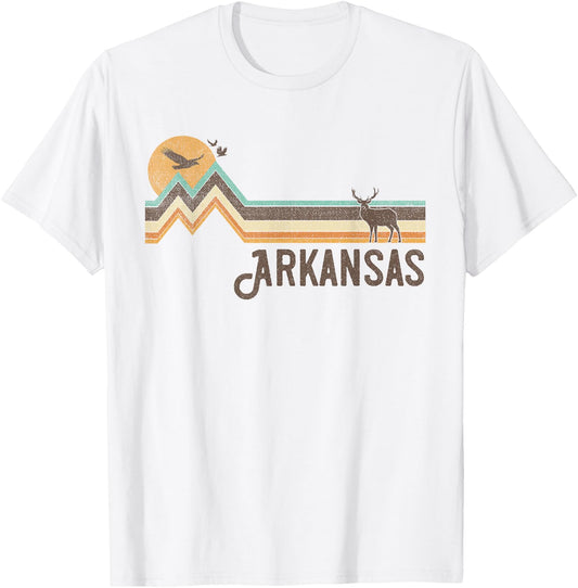 Arkansas - Vintage Men Women 70s 80s Graphic Cool Nature T-Shirt