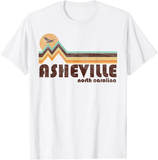 Asheville North Carolina NC - 70s 80s Retro Style Vintage T-Shirt