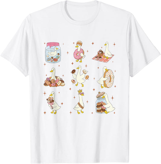 Women Donut Lover Silly Goose Party Donuts Bakery Lover T-Shirt
