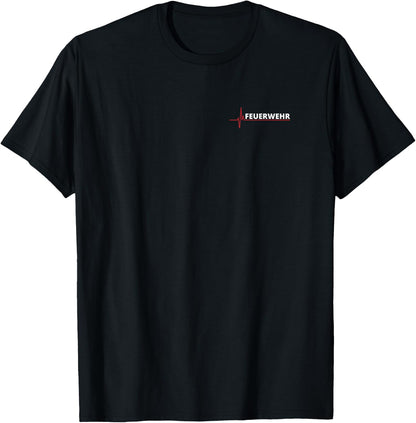 with German Text Feuerwehr (Fire Brigade) [German Language], black, s T-Shirt