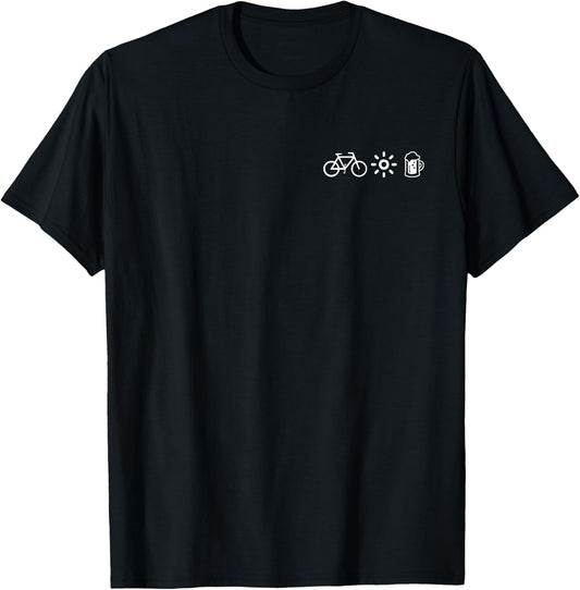 Bicycle Sun Beer Cycling Tour Men's Women's , black T-Shirt