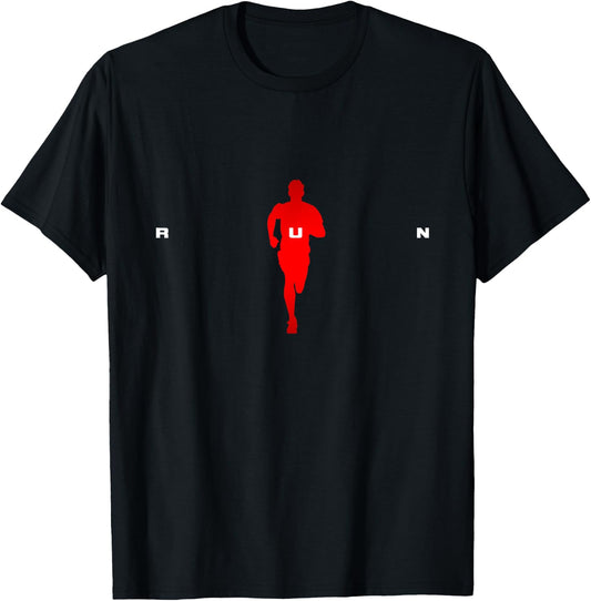 BASBO Run Runner Running , Small, Black T-Shirt