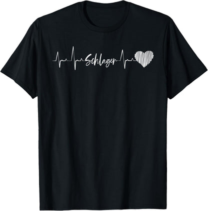 Schlager Heartbeat Party , black, s T-Shirt