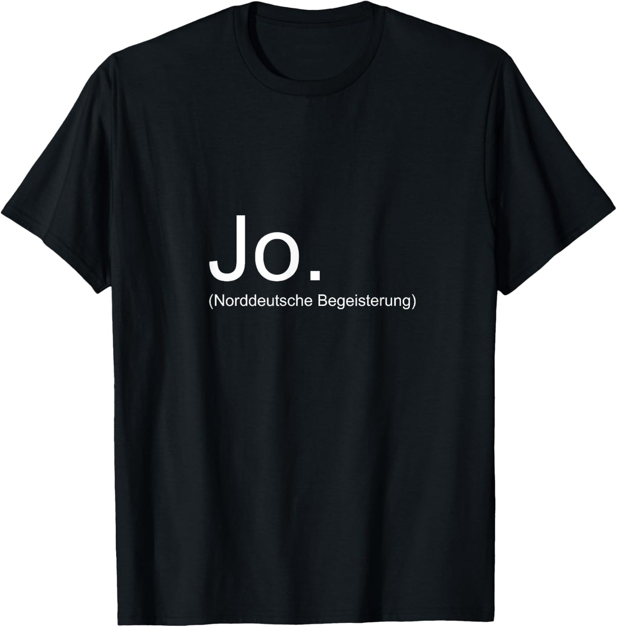 with German Text Norddeutsche Begeisterung Meer Balstse, black T-Shirt