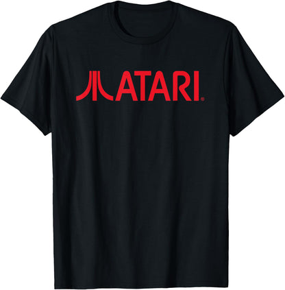 Atari Games Red Retro Vintage Gaming Fun Arcade Look , black T-Shirt