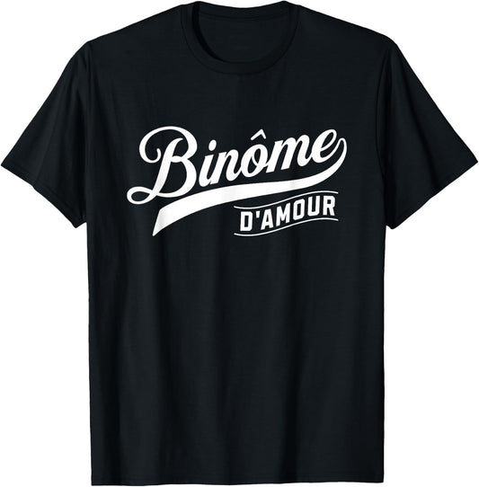 Bin?me d'amour Gift Binomial Work Humor Colleague , Black, S T-Shirt