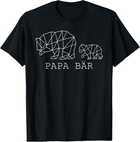 Bester Papa B?r Vater Vatertag lustig Geburtstag , black T-Shirt