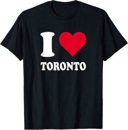 Red Heart I Love Toronto , Black, S T-Shirt