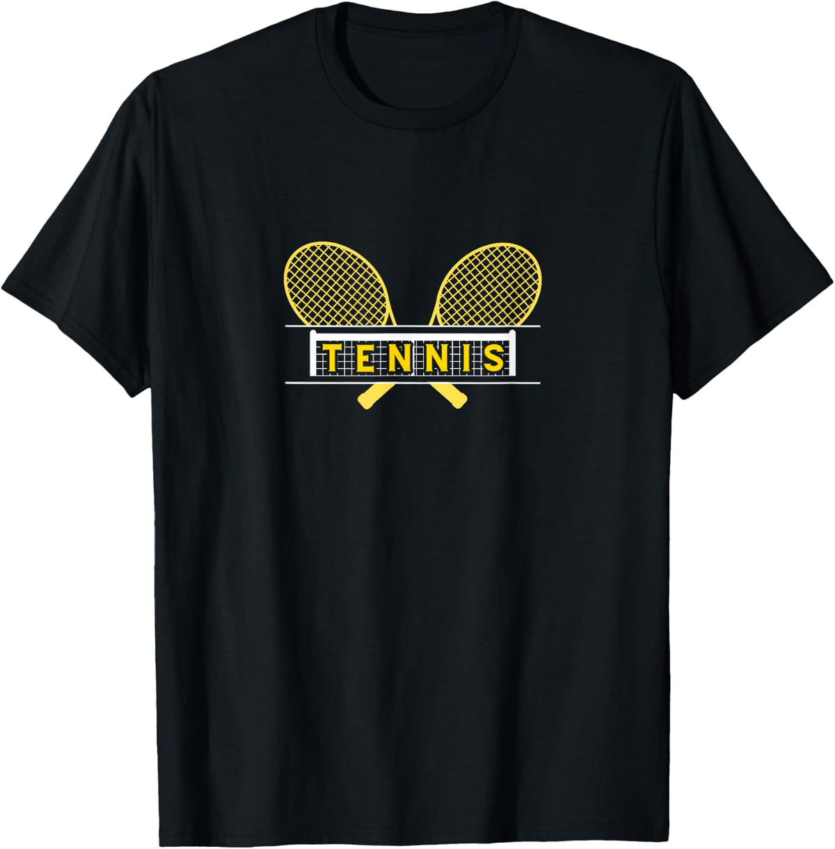 Tennis Court for Tennis Player , Black, S T-Shirt