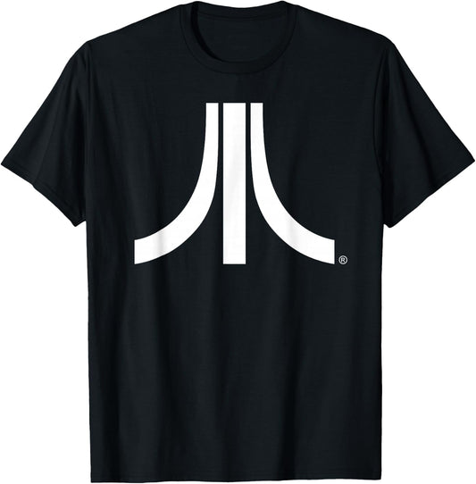 Atari White Logo Vintage 80s Gaming Retro Fun Style T-Shirt