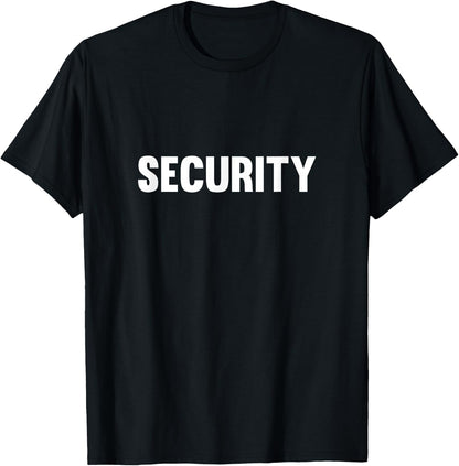 Security Chest and Back Print Security , black, s T-Shirt