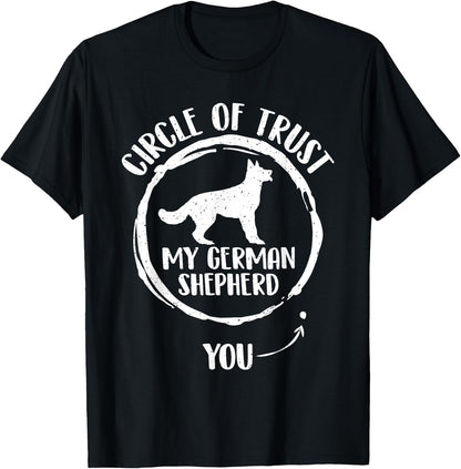 German Shepherd Shop - Circle Of Trust German Shepherd Dog Lover - Black, Small T-Shirt