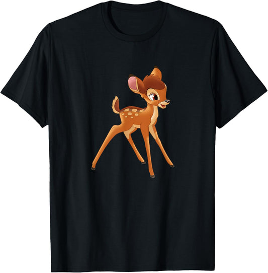 Bambi Fawn Retro , Black, S T-Shirt