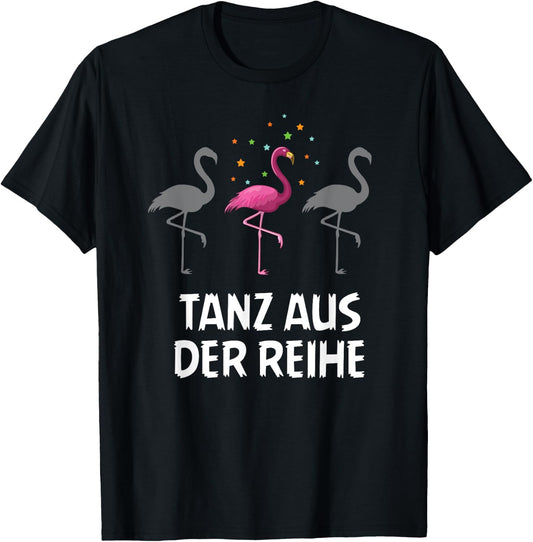 Be Different Mut Flamingo Crazy Dance , black T-Shirt