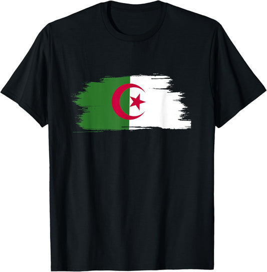 Algerian Flag Football Gift Jersey Dz , Black, S T-Shirt