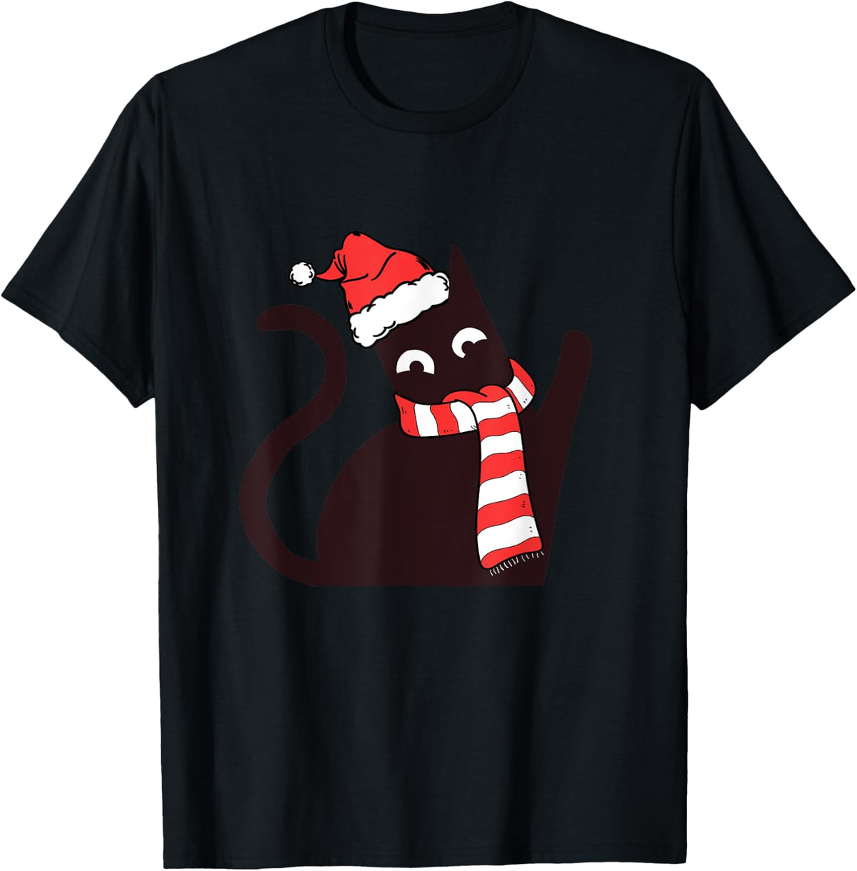 Funny Black Cat funny Merry Christmas T-Shirt