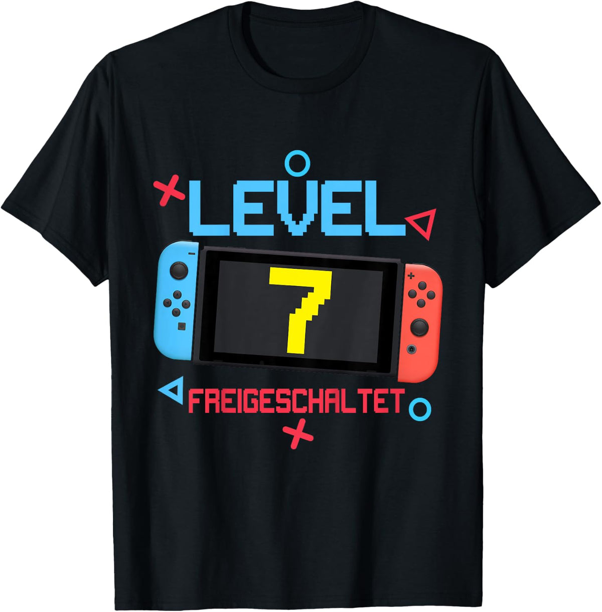 Kids 7th Birthday Boy 7 Years Old Level 7 Unlocked T-Shirt