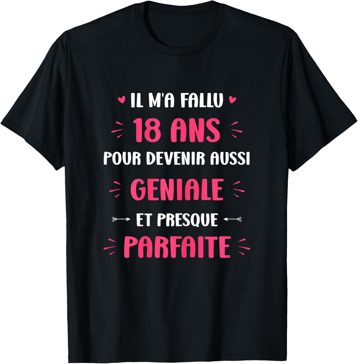 Funny Awesome 18 Years Woman Birthday 18 Years , Black, Female X-Small T-Shirt