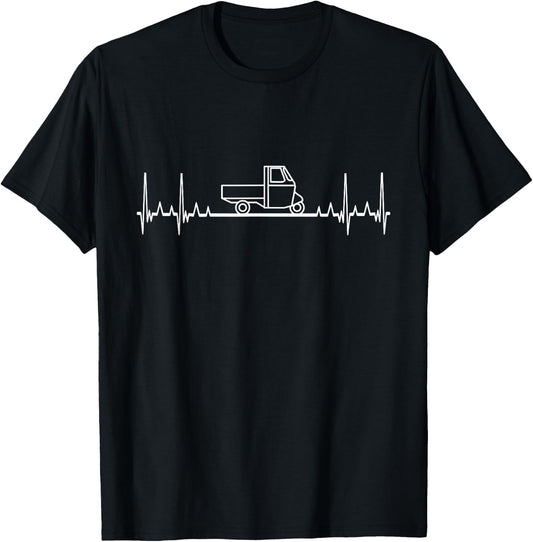APE 50 with Italy Flag Heartbeat, black, s T-Shirt