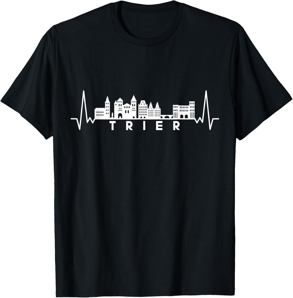 Herzschlag Skyline Deutschland Trier T-Shirt