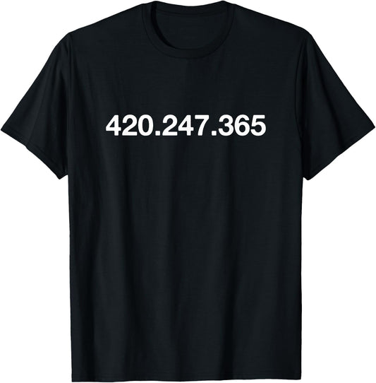 420 247 365 , Black T-Shirt