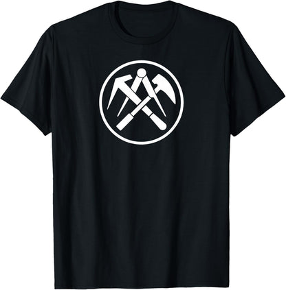 Roofing Sign I Roofer Master Motif for Guild , black T-Shirt