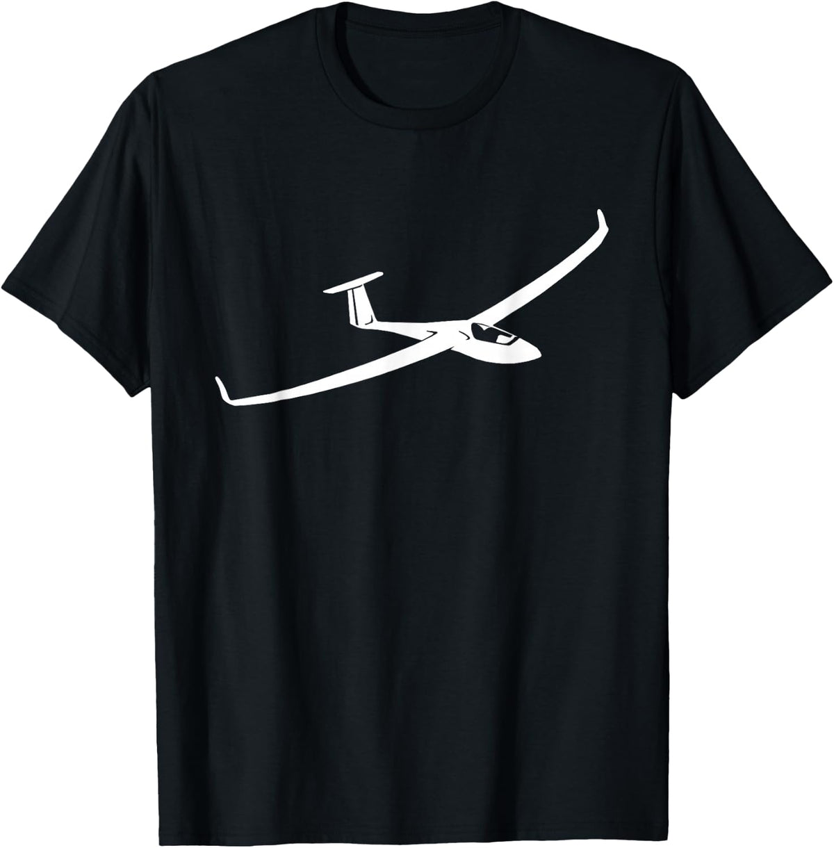 with German Text Segelflugpilot, black T-Shirt