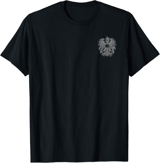 Austrian Coat of Arms Austrian Eagle Emblem Symbol Flag , black T-Shirt