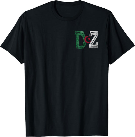 Algerian Flag Football Gift Jersey Dz , Black, S T-Shirt