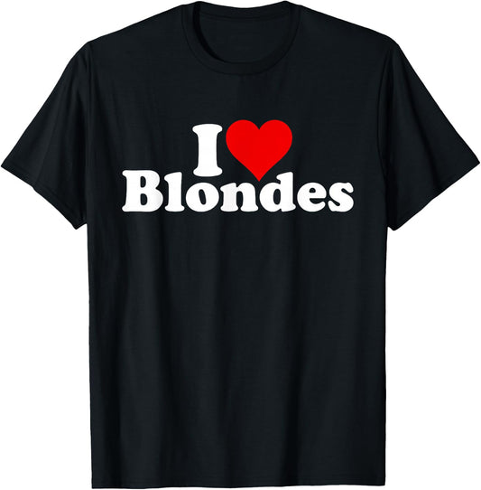 with German Text Ich Liebe Herzblondes Haar [German Language] T-Shirt