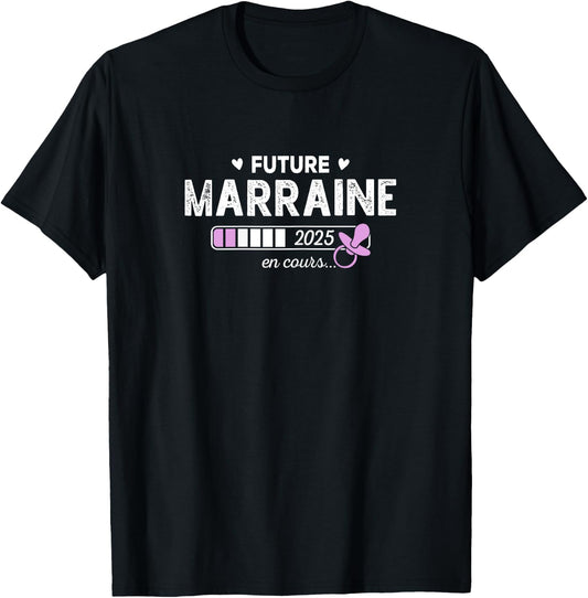Announcement Pregnancy Soon Future Godmother in progress 2025 , Black, Female X-Small T-Shirt