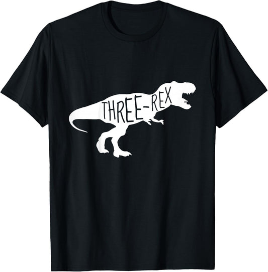 3 Year Old Birthday Girl & Boy Gift Shirt Dinosaur Three Rex T-Shirt