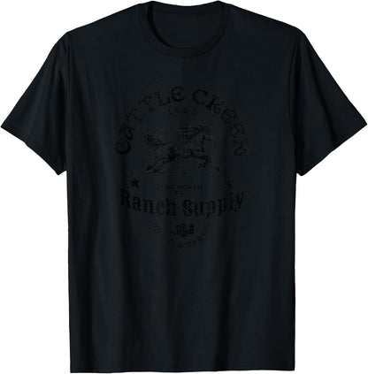 Cattle Creek Running Horse Black Logo T-Shirt