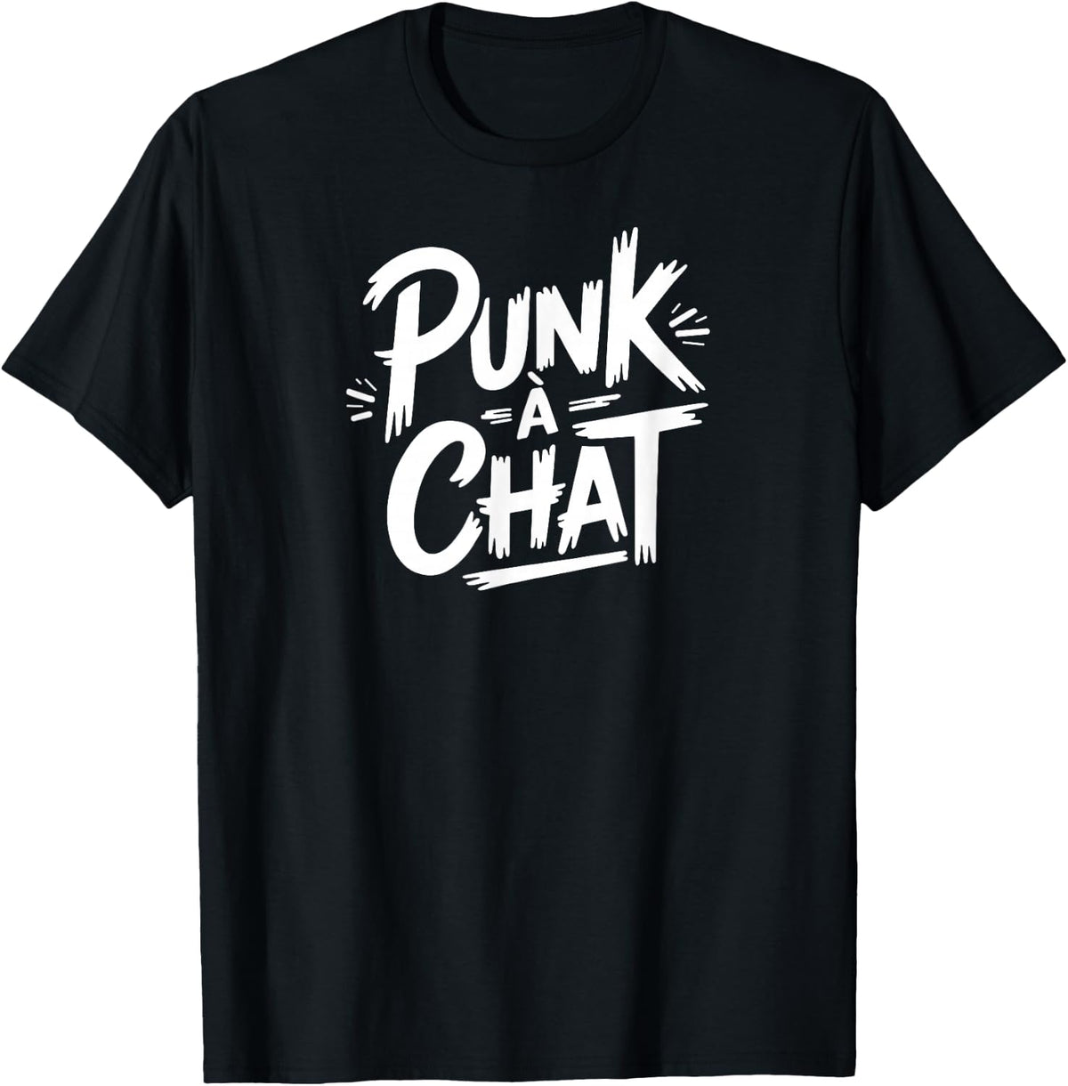 Punk Cat , Black, S T-Shirt