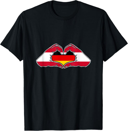 ?sterreich und Deutschland. Herz Hand Freundschaft! T-Shirt