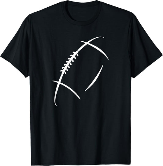 American Football Player And Fan Gear Co Adult Classic Fit Short Sleeve Black Small Football Silhouette T-Shirt