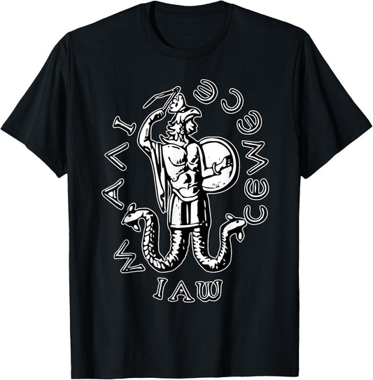 Abraxas God IAO, God GAIO Black T-Shirt
