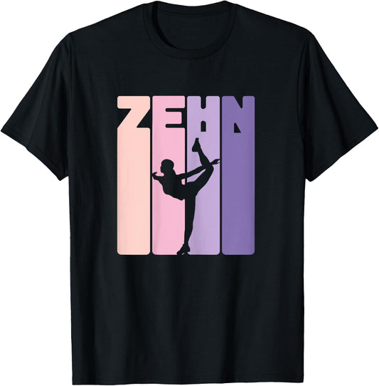 10th Birthday Gymnastic Dancer Yoga 10 Years Girls , black T-Shirt