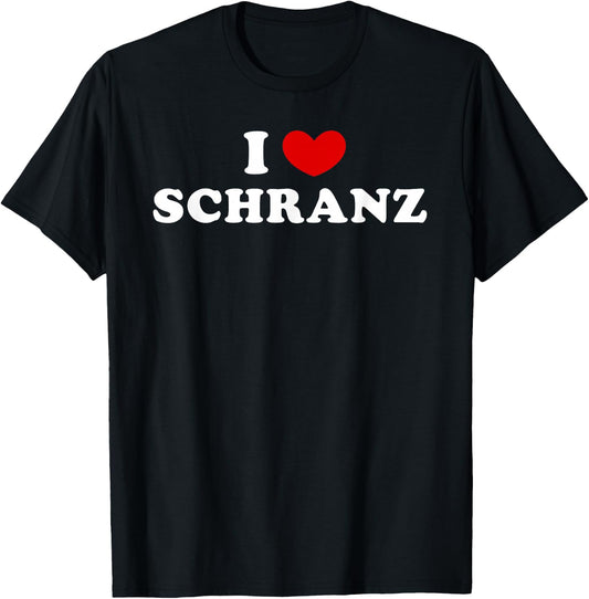 with German Text Ich liebe Schranz, ich liebe Schranz, black T-Shirt