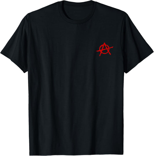 Anarchy, sign, A red black, pirate, rebel, punk, anti, left T-Shirt