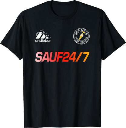 Sauf 24/7 ??Soft Jersey X Malle Germany Beer T-Shirt