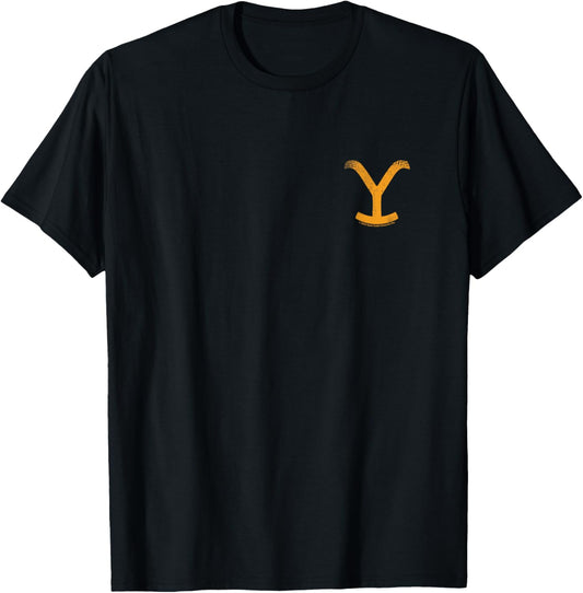 Yellowstone Y Symbol Front Left Chest , Black, S T-Shirt