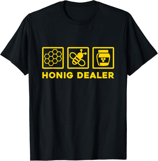 Bee Beekeeper Honeycomb Save Bees Honey Dealer Bee Motif , black T-Shirt