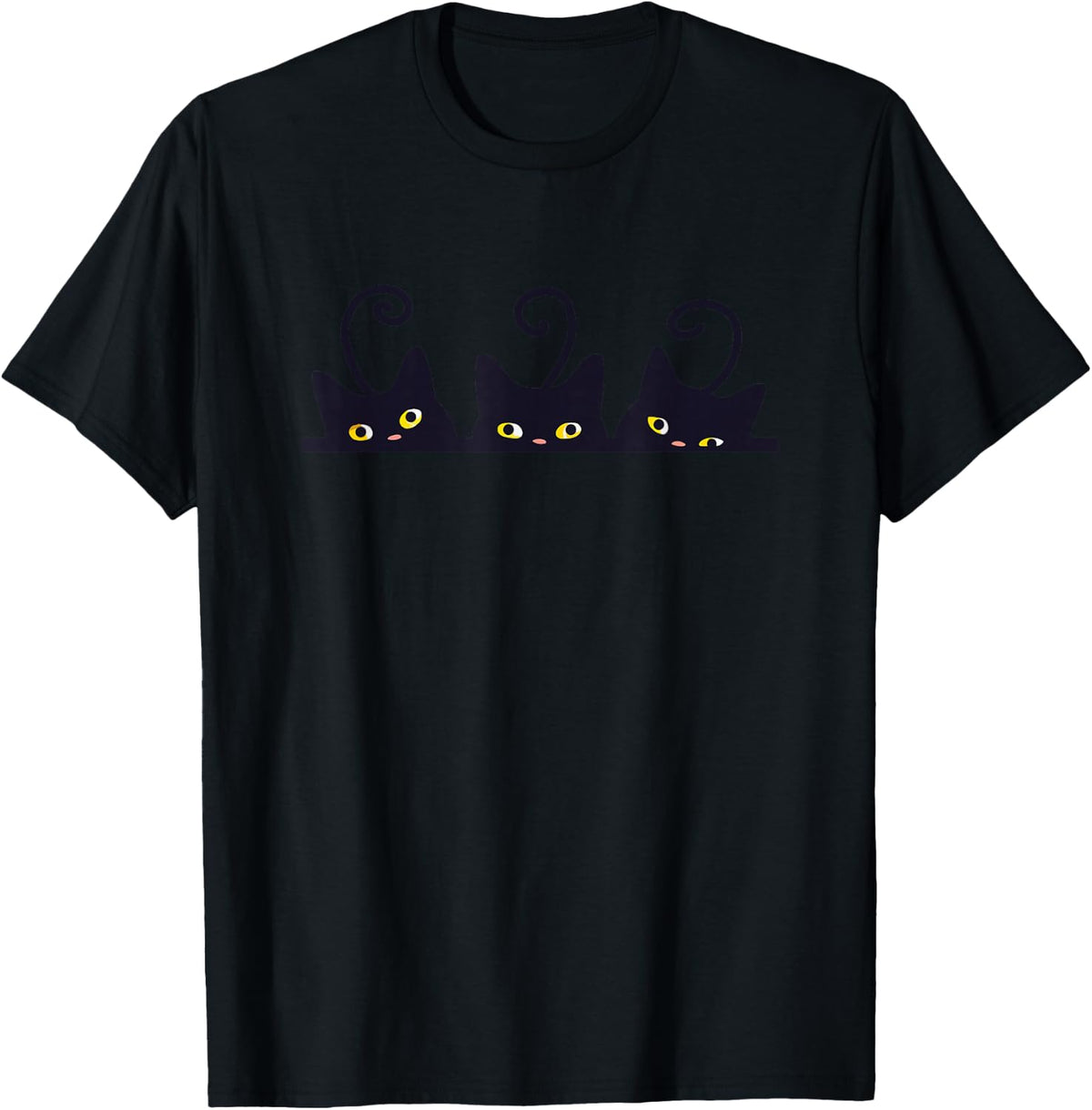 3 Black Cats Cute Cat Lover Womens Mens Cat T-Shirt